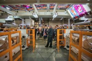 James Luttick &ndash; factory & operations manager, explains the workings of the new press.